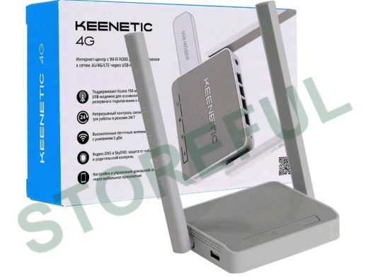 Keenetic 4G (KN-1211) роутер для USB-модема с СИМ LTE/4G/3G с Mesh Wi-Fi N300 и 4-порта LAN