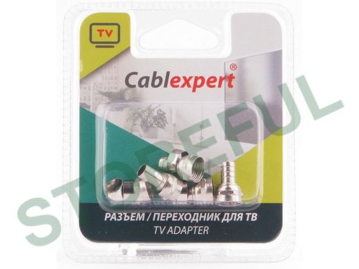 F Коннектор Cablexpert SPL6-03, для кабеля RG6, 5шт