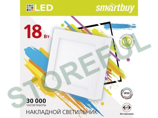 Накладной (LED) светильник Square SDL Smartbuy-18w/6500K/IP20 (SBL-SqSDL-18-65K)/30