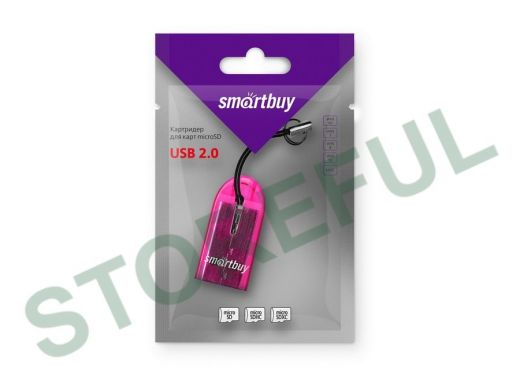 Картридер Smartbuy 710, USB 2.0 - MicroSD, фиолетовый (SBR-710-F)