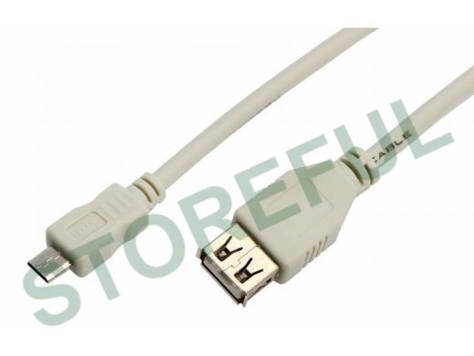 Кабель микро USB (AM/microBM)  0.2 м R18-1161  (OD:4.5MM)