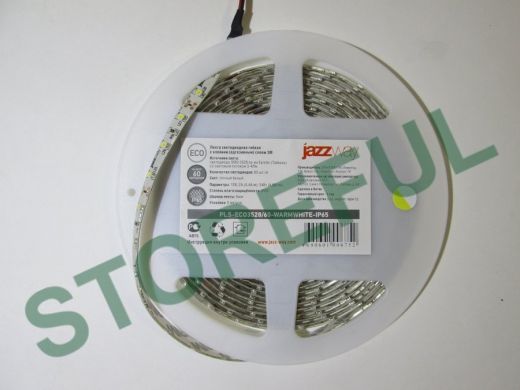 JazzWay Лента LED ECO 3528/60 Warmwhite IP65 5м 12В в силиконе