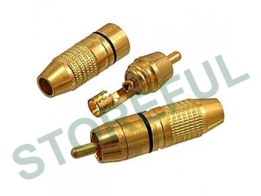 7-0222 gold black RCA RUICHI РАЗЪЕМЫ