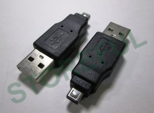 переходник USB-A штекер -miniUSB-B 4P штекер