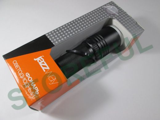 Фонарь  Jazzway Alum1-L5W (5W CREE- диод, 305лм, 220м, zoom, 3хLR6, IPX7, черный)