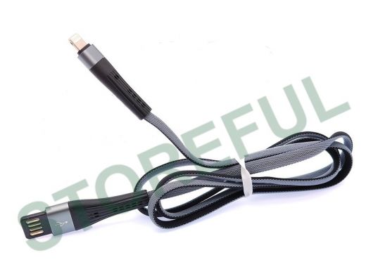 Шнур USB / Lightning (iPhone) Орбита OT-SMI35 Серый кабель USB 2.4A (iOS Lightning) 1м