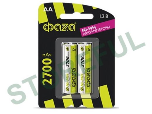 Аккумулятор AA 2700 mAh 1,2В ФАZA Ni-Mh BL-2 (цена за 1 элемент)