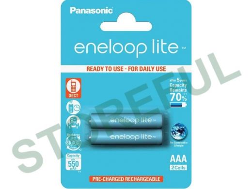 Аккумулятор  ААА  550 mAh 1,2В  Panasonic Eneloop lite BK-4LCCE/2BE  BL-2 (цена за 1 элемент)