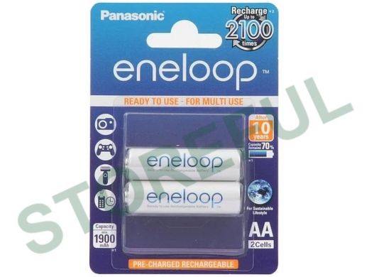 Аккумулятор AA 1900 mAh 1,2В Panasonic Eneloop Pro BK-3MCCE/2BE BL-2  (цена за 1 элемент)