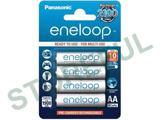 Аккумулятор AA 1900 mAh 1,2В  Panasonic Eneloop Pro BK-3MCCE/2BE BL-4  (цена за 1 элемент)