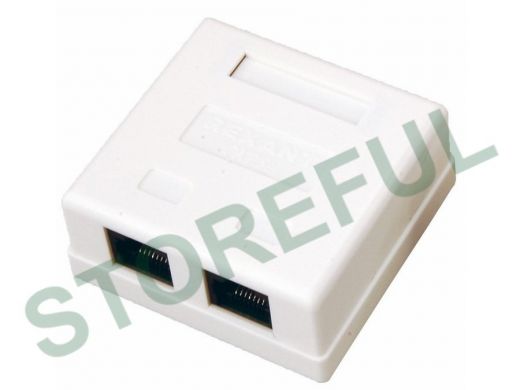 Розетка для витой пары 8р8c 2порта RJ-45 8р-8с 5 кат