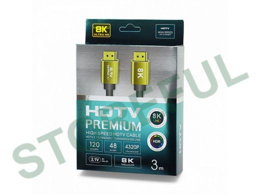 Кабель HDMI (m) - HDMI (m), 300см, Premium 8K, чёрный