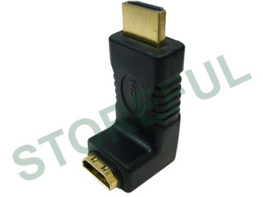 Переходник HDMI гнездо / HDMI штекер УГЛОВОЙ видеопереходник TD-211/10/500