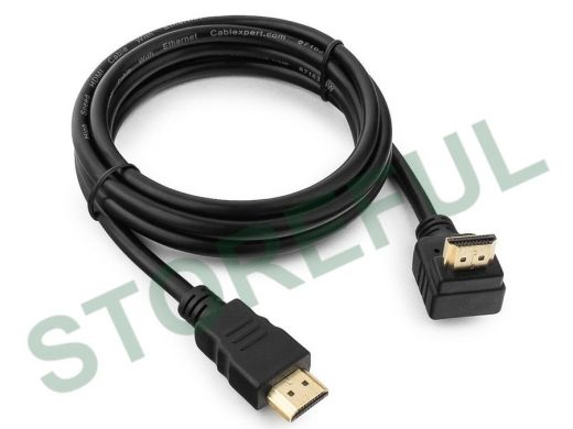 Шнур  HDMI / HDMI  1,8м  Cablexpert  CC-HDMI490-6,v2.0 19M/19M,углов.разъем,черный, позолоч., экран