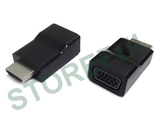 Переходник HDMI штекер / VGA гнездо Cablexpert A-HDMI-VGA-001, 19M/15F A-HDMI-VGA-001 из HDMI в VGA