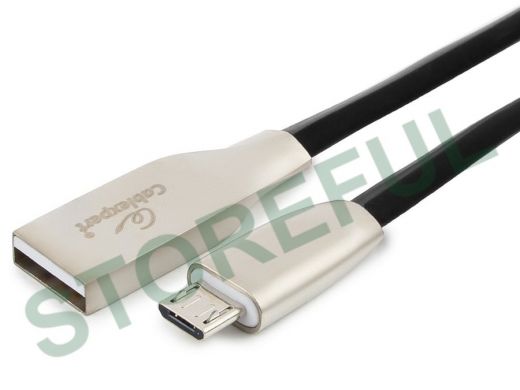 Кабель микро USB (AM/microBM)  1.8 м Cablexpert CC-G-mUSB01Bk-1.8M, USB 2.0, серия Gold,черный