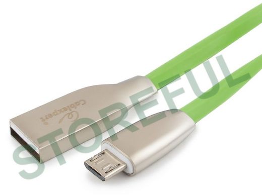 Кабель микро USB (AM/microBM)  1.0 м Cablexpert CC-G-mUSB01Gn-1M,USB 2.0, серия Gold, зеленый