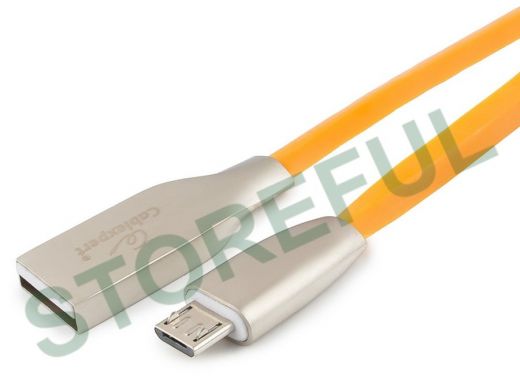 Кабель микро USB (AM/microBM)  1.0 м Cablexpert CC-G-mUSB01O-1M,серия Gold,  оранжевый, блистер