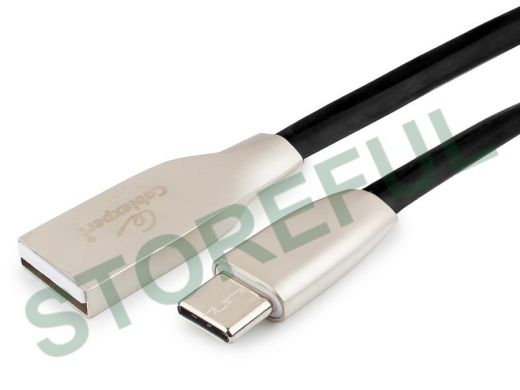 Шнур USB / Type-C Cablexpert CC-G-USBC01Bk-0.5M,AM/Type-C, серия Gold, длина 0.5м, черный