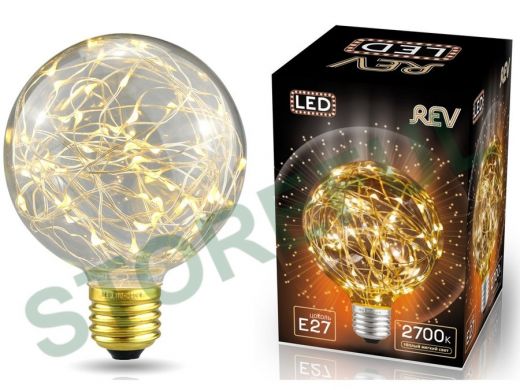 Светодиодная лампа  REV VINTAGE Copper Wire шар G95 E27, 2700K, DECO Premium, теплый свет