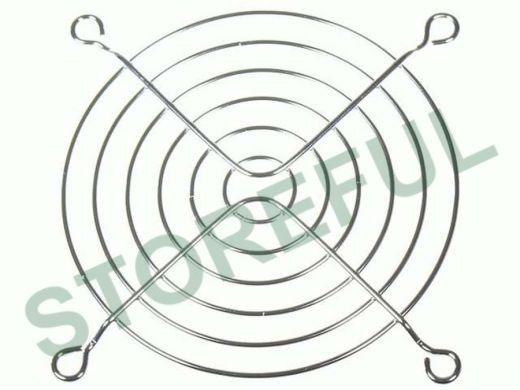 Решётка вентилятора: 92 х 92 мм (6 колец, 4 отв, метал, хром) K-G09A06-4HA