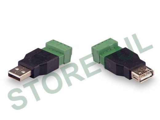 Комплект для передачи USB по витой паре USB(male)-USB(female)