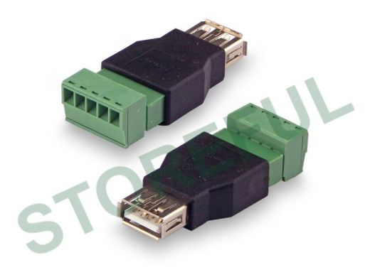 Переходник USB(female) - клеммная колодка винтовая