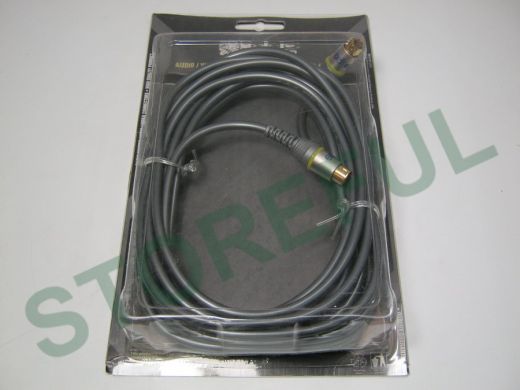 BW1575 Видеокабель Silwer-line S-VHS GOLD вилка/S-VHS GOLD вилка, 5 м  4pin