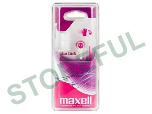 Наушники Maxell  CANALZ PINK iPOD Ear Bud (3 пары резин.вкладышей)