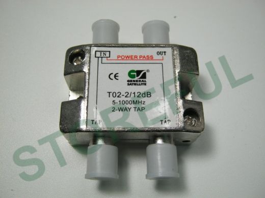 Ответвитель на 2 вых. 12db T02-2/12  40-2150 MГц спутниковые