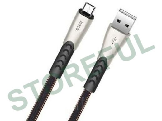 Кабель микро USB (AM/microBM)  HOCO U48 Premium  (120см) чёрный