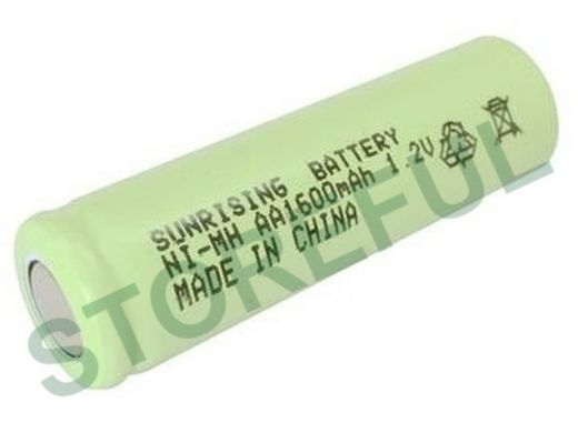 Аккумулятор AA 1600 mAh 1,2В  SUNRISING Ni-Mh 1.2 В AA 1600 мАч, плоский пллюс. контакт