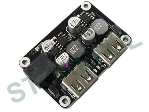 2-х канальный модуль быстрой зарядки USB 12V24V  QC2.0 QC3.0 в корпусе  "BP-81455"