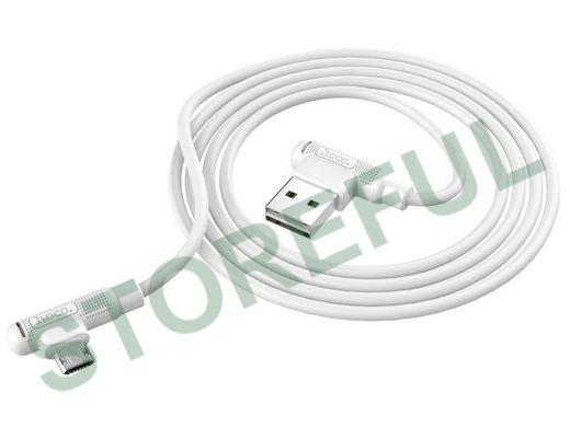 Кабель микро USB (AM/microBM)  HOCO X46 USB 2.4A  Белый (microUSB) 1м