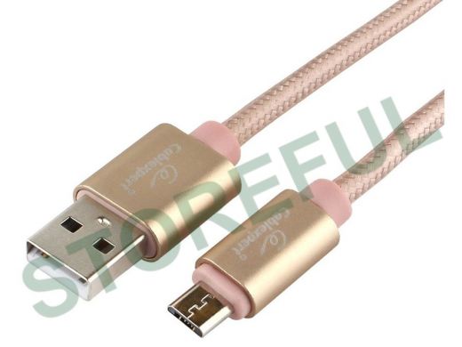 Кабель микро USB (AM/microBM)  1.0 м Cablexpert CC-U-mUSB01Gd-1M, USB 2.0 , серия Ultra,золотой