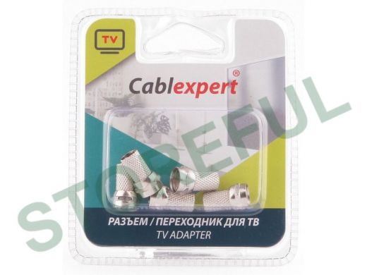 F Коннектор Cablexpert SPL6-01, 18mm, для кабеля RG6, 5шт