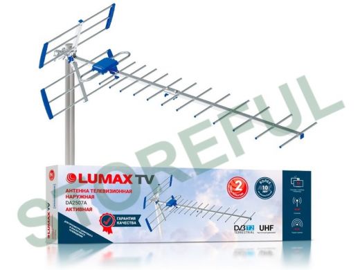 Lumax Антенна  DA2507A , активная,  470-862 МГц, Ку=24-26дБ, 5В питание