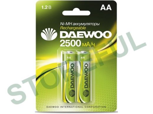 Аккумулятор AA 2500 mAh 1,2В Daewoo Ni-Mh BL-2 (цена за 1 элемент)