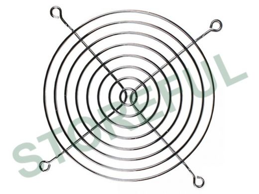 Решётка для вентилятора хромированная 120мм х 120мм (8 колец, 4 отв, метал, хром) 