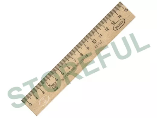 Линейка деревянная, 15 см, С03 "BR-102579"