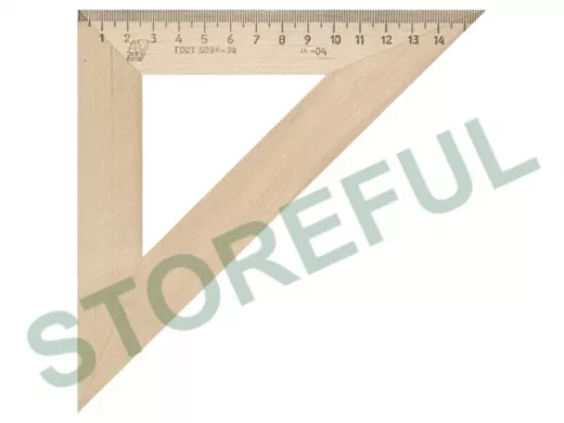 Треугольник деревянный, угол 45, 16 см, УЧД, С16 "BR-102582"