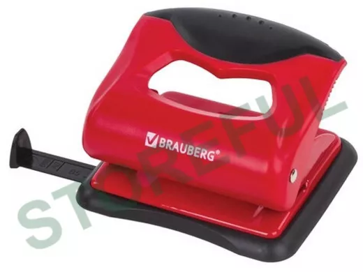 Дырокол "BR-111927" "JET PRO", до 20 листов, красно-черный