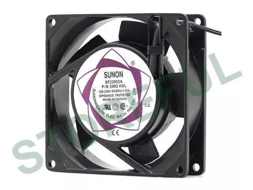 Вентилятор  220В;   92х92х25мм;   SUNON SF23092A, "VNT-113781" P/N2092HSL скорость:2750 об/мин, 13Вт