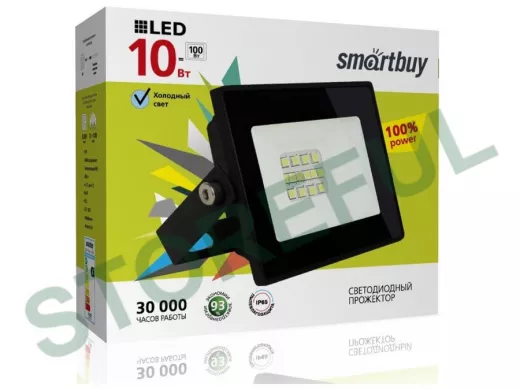 Прожектор светодиодный  10W, Smartbuy-10W/6500K/IP65 (SBL-FLSMD-10-65K) FL SMD LED
