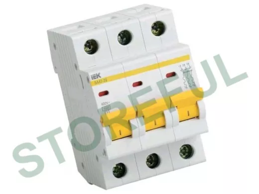 BA47-29 D50 400В  50А 4,5kA хар-ка D, автомат трёхфазный "ИЭК" MVA20-3-050-D