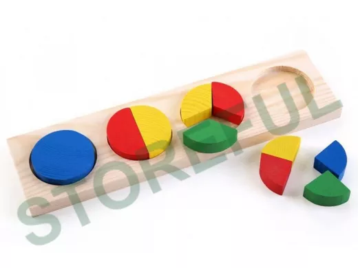 Доска-Вкладыш "Геометрия Круг"  игрушки из дерева