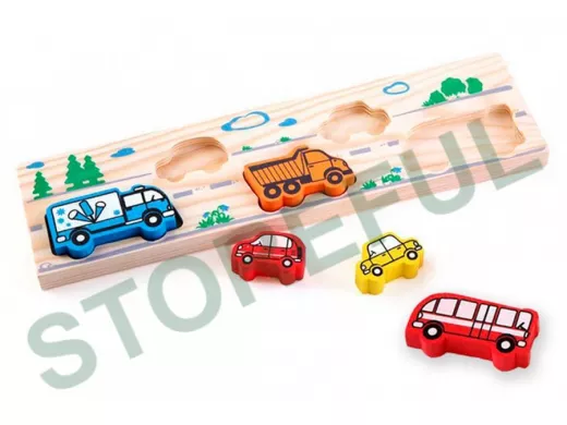 Доска-Вкладыш "Транспорт"  игрушки из дерева