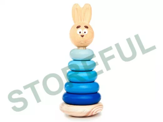 Пирамидка "Зайчонок"  игрушки из дерева