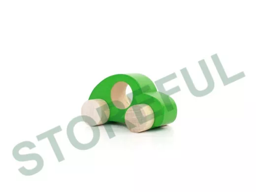 Фигурка деревянная "Каталка" "Машинка Томик" "Зеленая " (1 штука)  игрушки из дерева