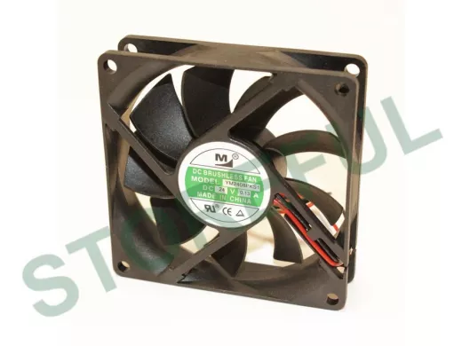 Вентилятор  +24В;   80х80х20мм;  0,13А "YM2408PKS1"  (втулка, 3000об/мин)